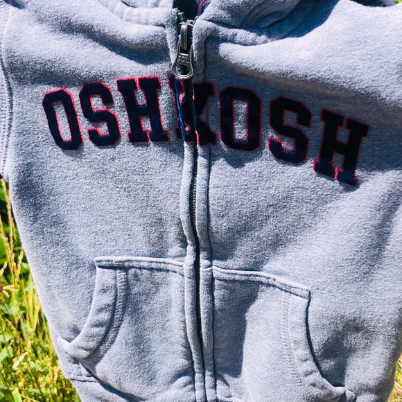 Oshkosh 2T zip up hoodie sweat jacket - Picture 6 of 8